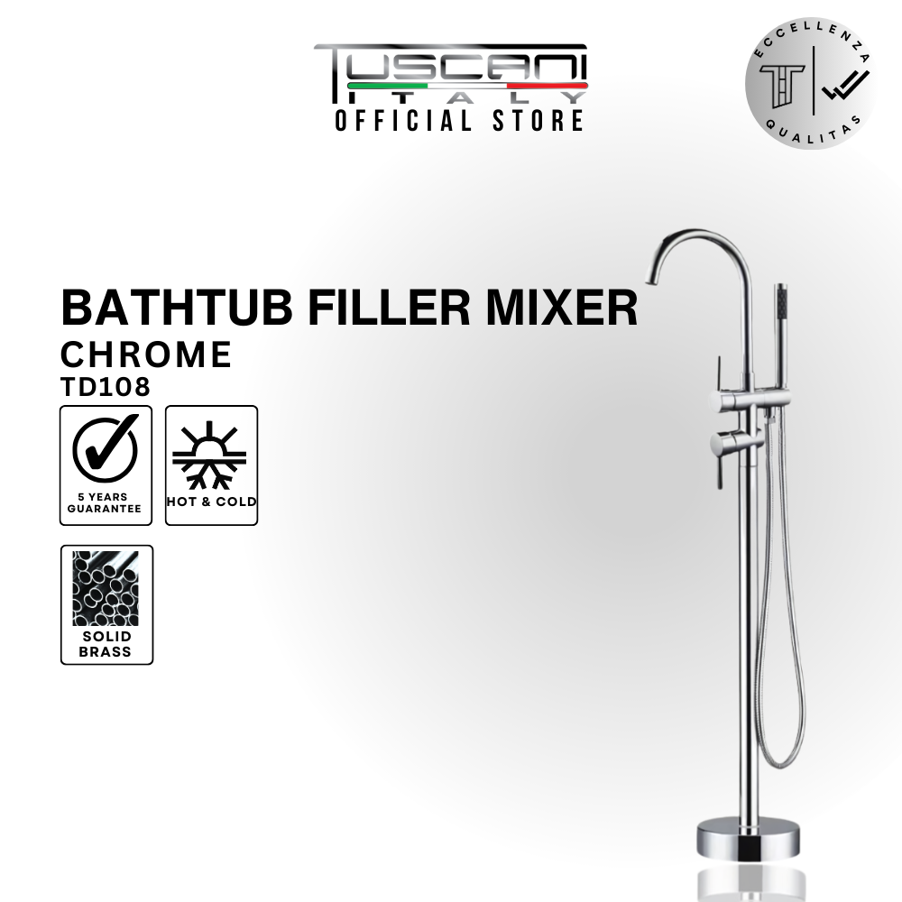 TD108 - Free Standing Bathtub Mixer Filler