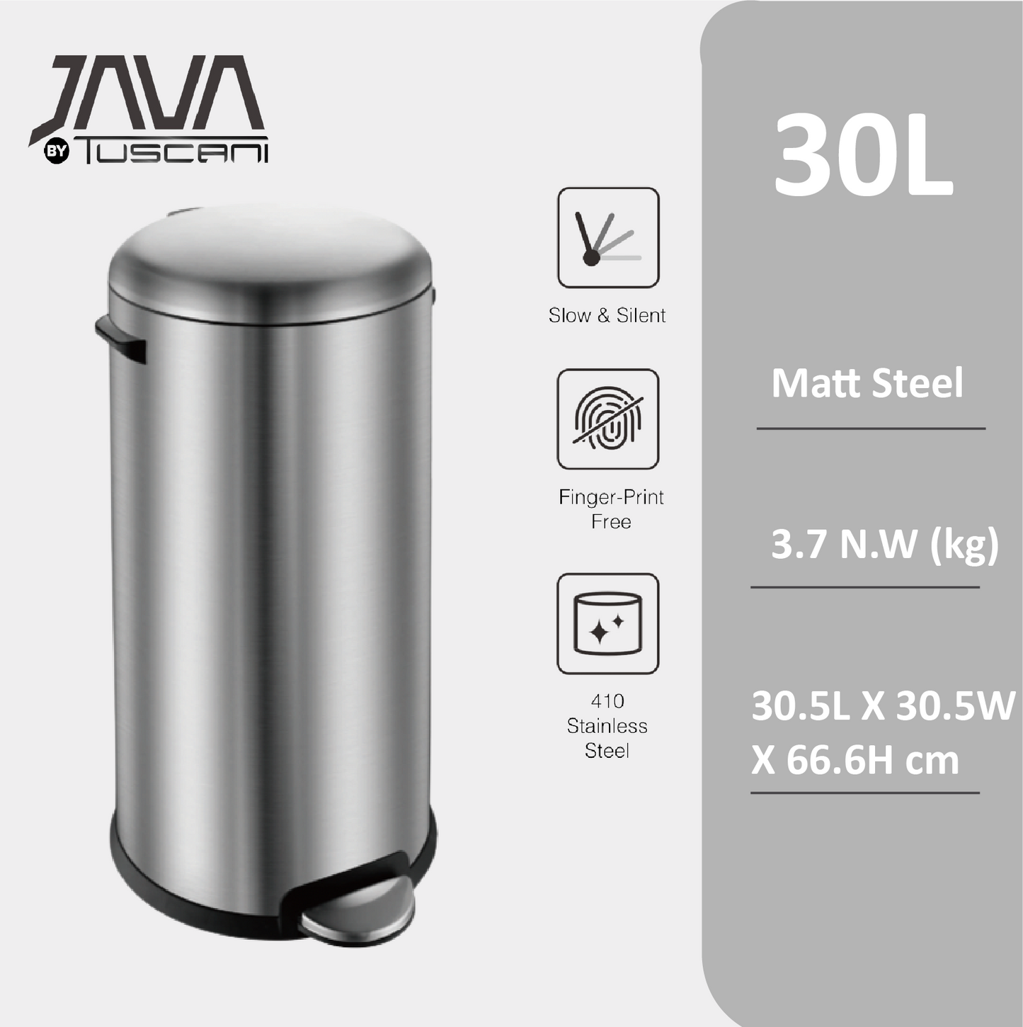 Tuscani JAVA TJ-8852 Pedal Bin