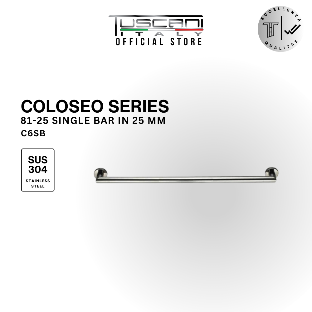 C6SB - COLOSEO Series Single Towel Bar - Bathroom Accessories
