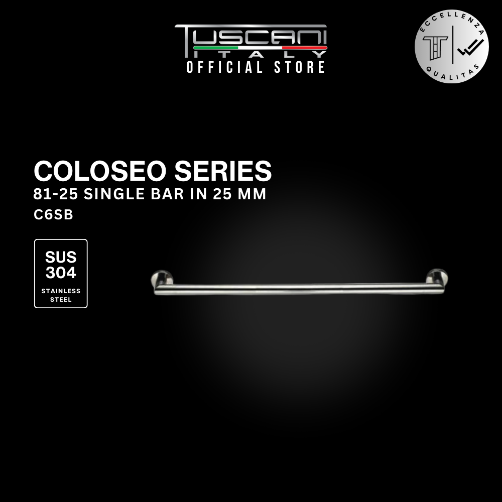 C6SB - COLOSEO Series Single Towel Bar - Bathroom Accessories
