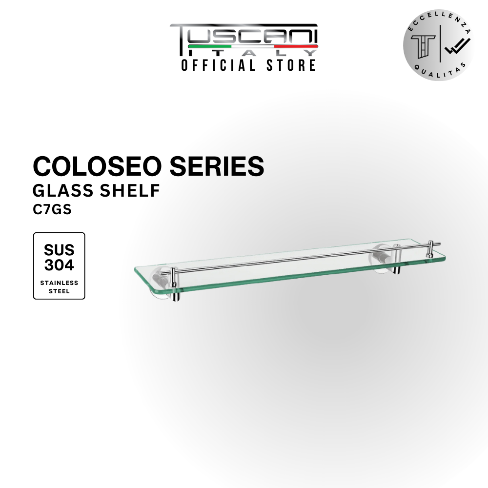 C7GS - COLOSEO Series Glass Shelf - Bathroom Accessories