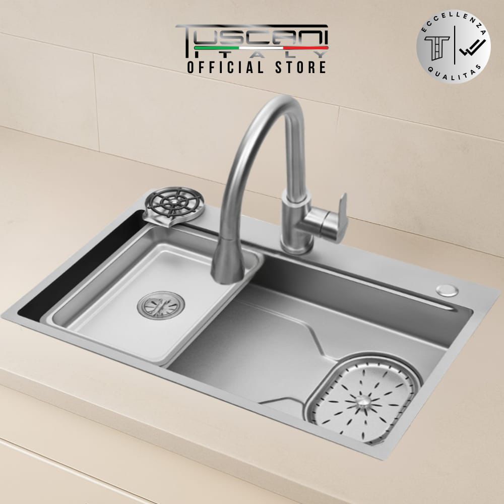 Q6849NS | Q7549NS - Silver Top & Under-Mount Use Kitchen Sink