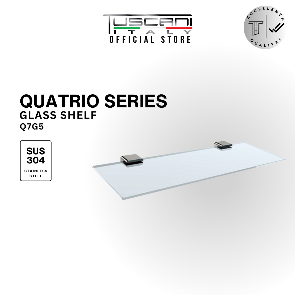 Q7GS - QUATRIO Series Glass Shelf - Bathroom Accessories