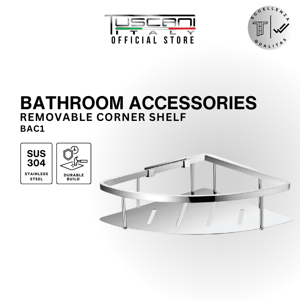 BAC1 - Removable Corner Shelf - Bathroom Accessories