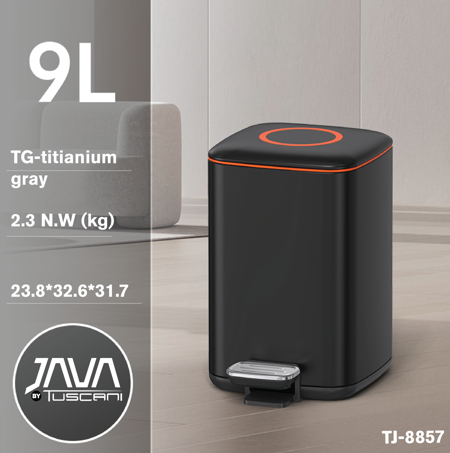 Tuscani JAVA TJ-8857 Pedal Bin