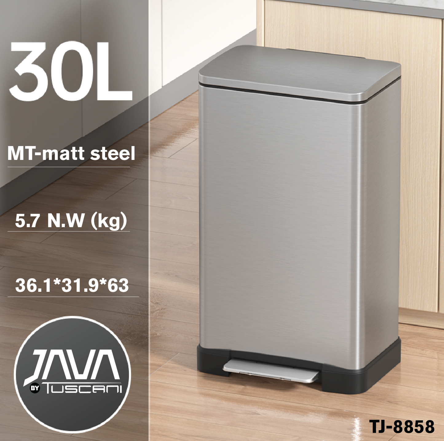 Tuscani JAVA TJ-8858 Pedal Bin