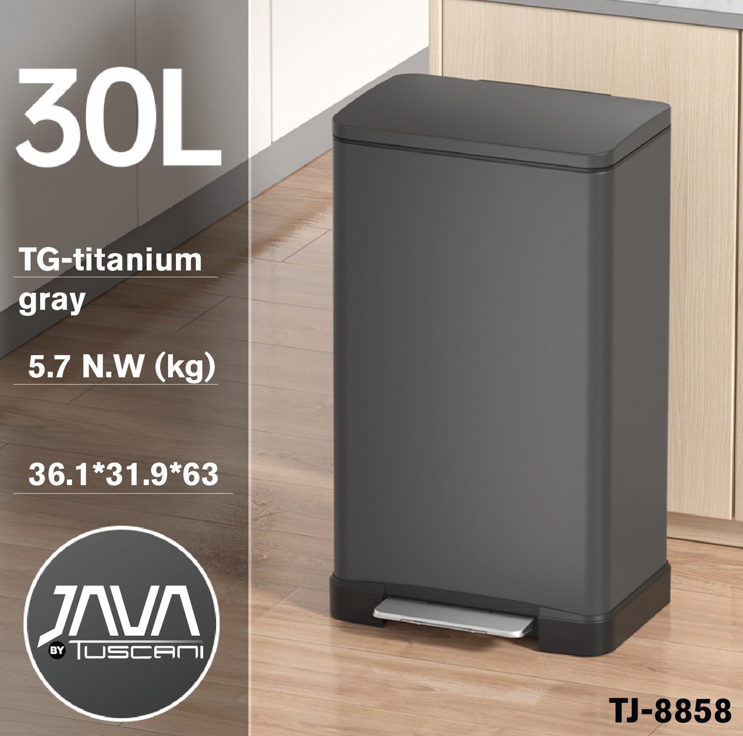 Tuscani JAVA TJ-8858 Pedal Bin