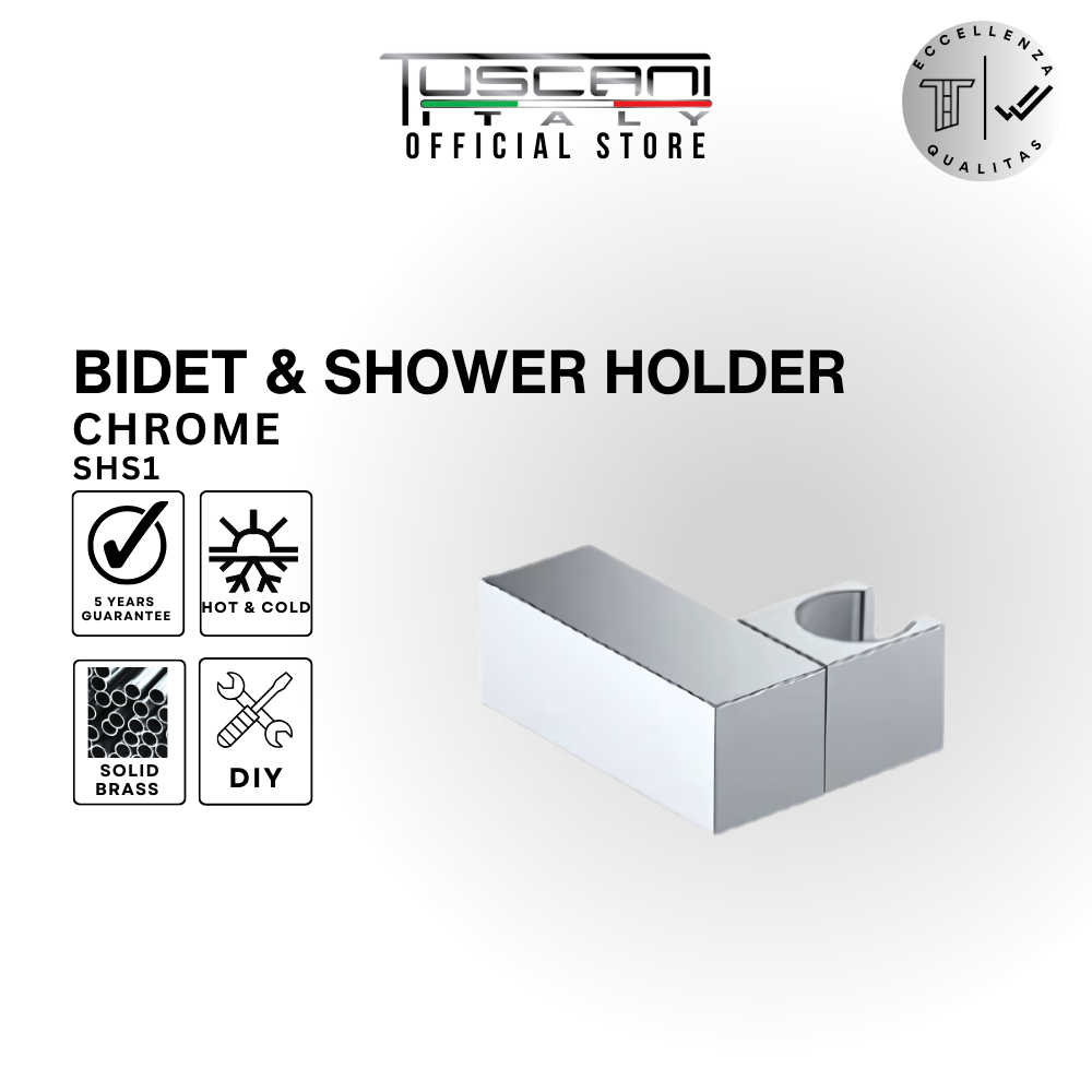 SHS1 - Solid Brass Square Shower Holder