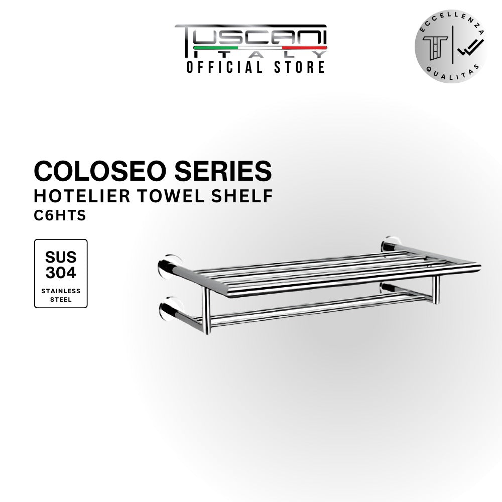 C6HTS - COLOSEO Series Towel Shelf - Bathroom Accessories