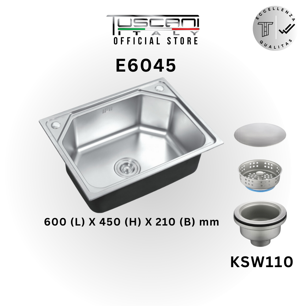 E6045 Top & Under-Mount Use Kitchen Sink