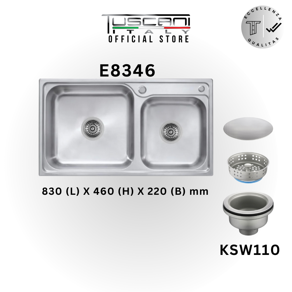 E8346 Top & Under-Mount Use Kitchen Sink
