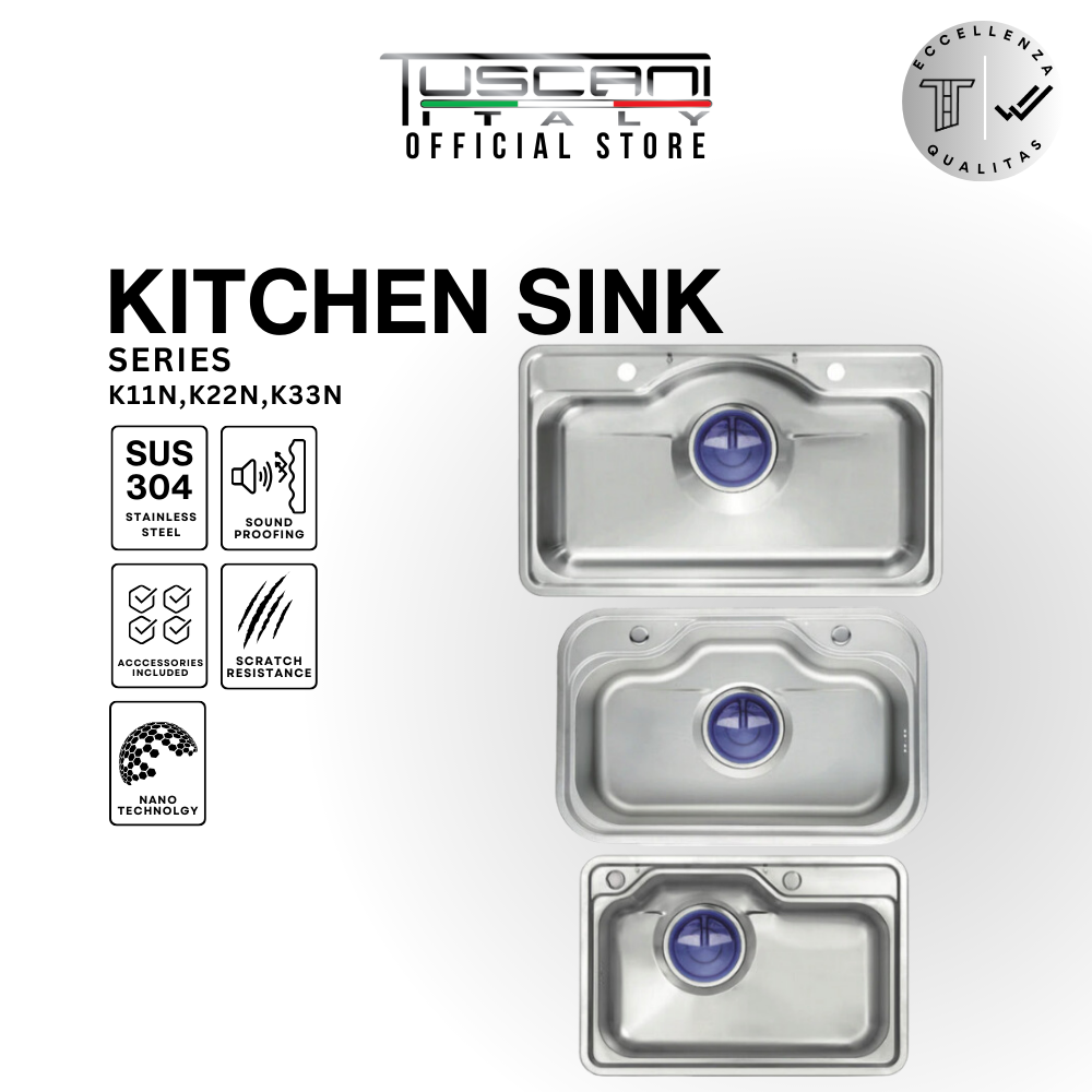 K11 | K22 | K33 - Top & Under Mount Use Kitchen Sink