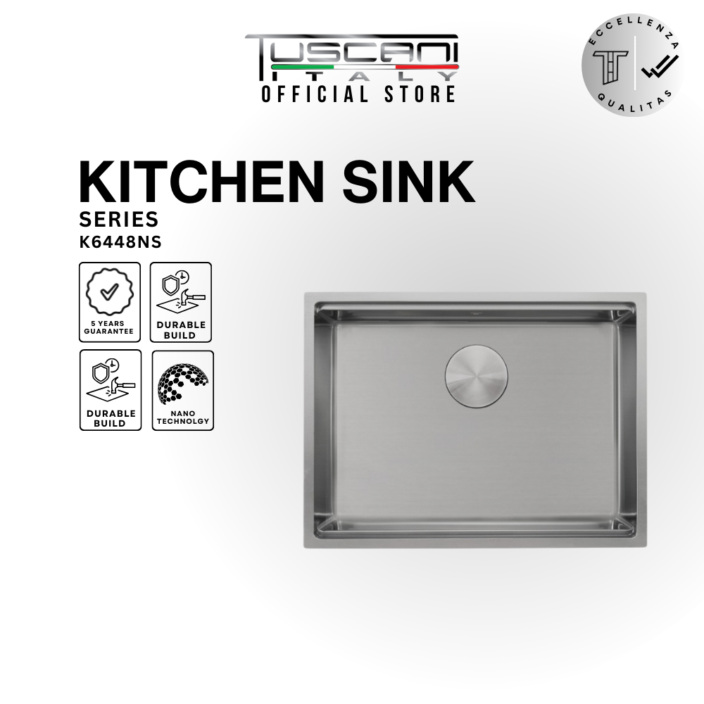 K6448N Top & Under-Mount Use Kitchen Sink