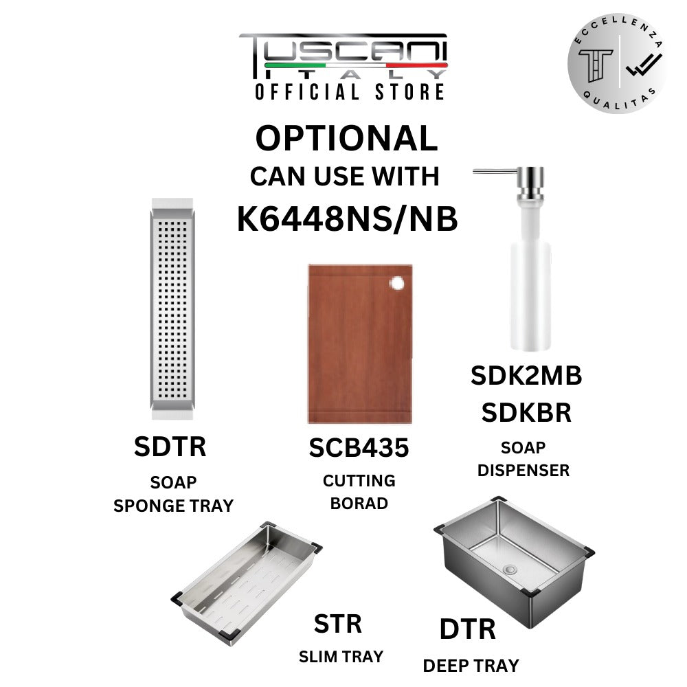 K6448N Top & Under-Mount Use Kitchen Sink