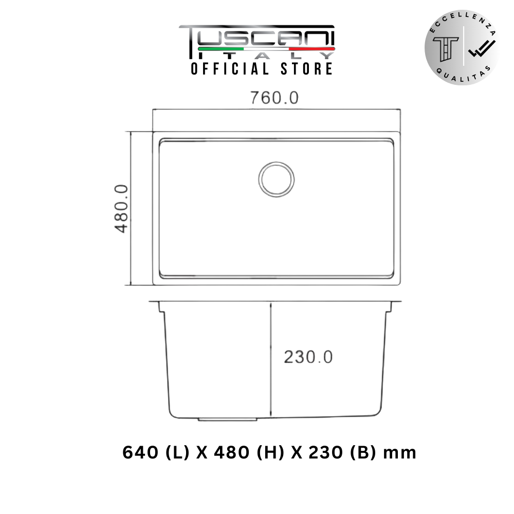 K7648NS Top & Under-Mount Use Kitchen Sink