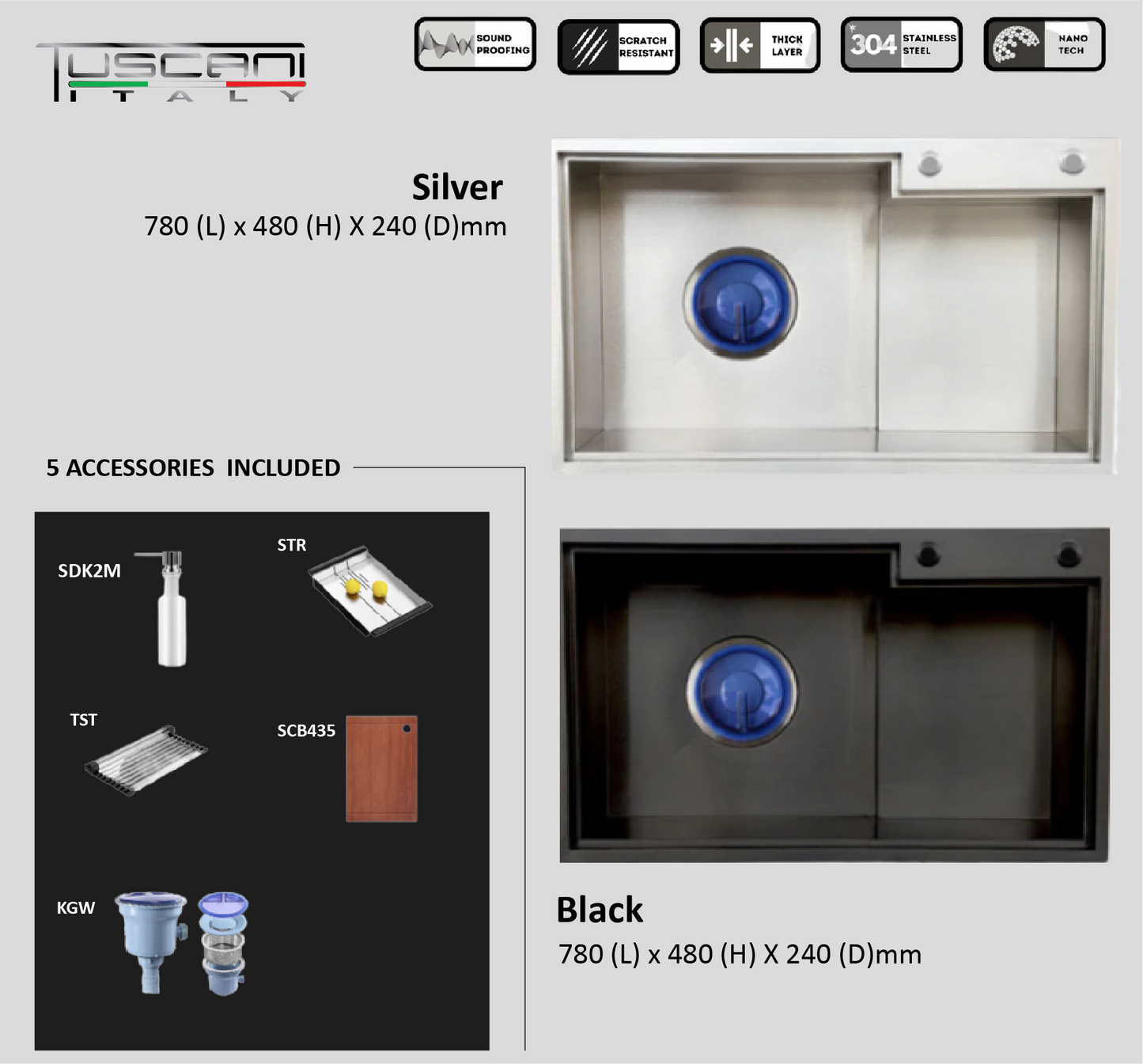 K7848NS | K7848NB - Under-Mount Use Kitchen Sink