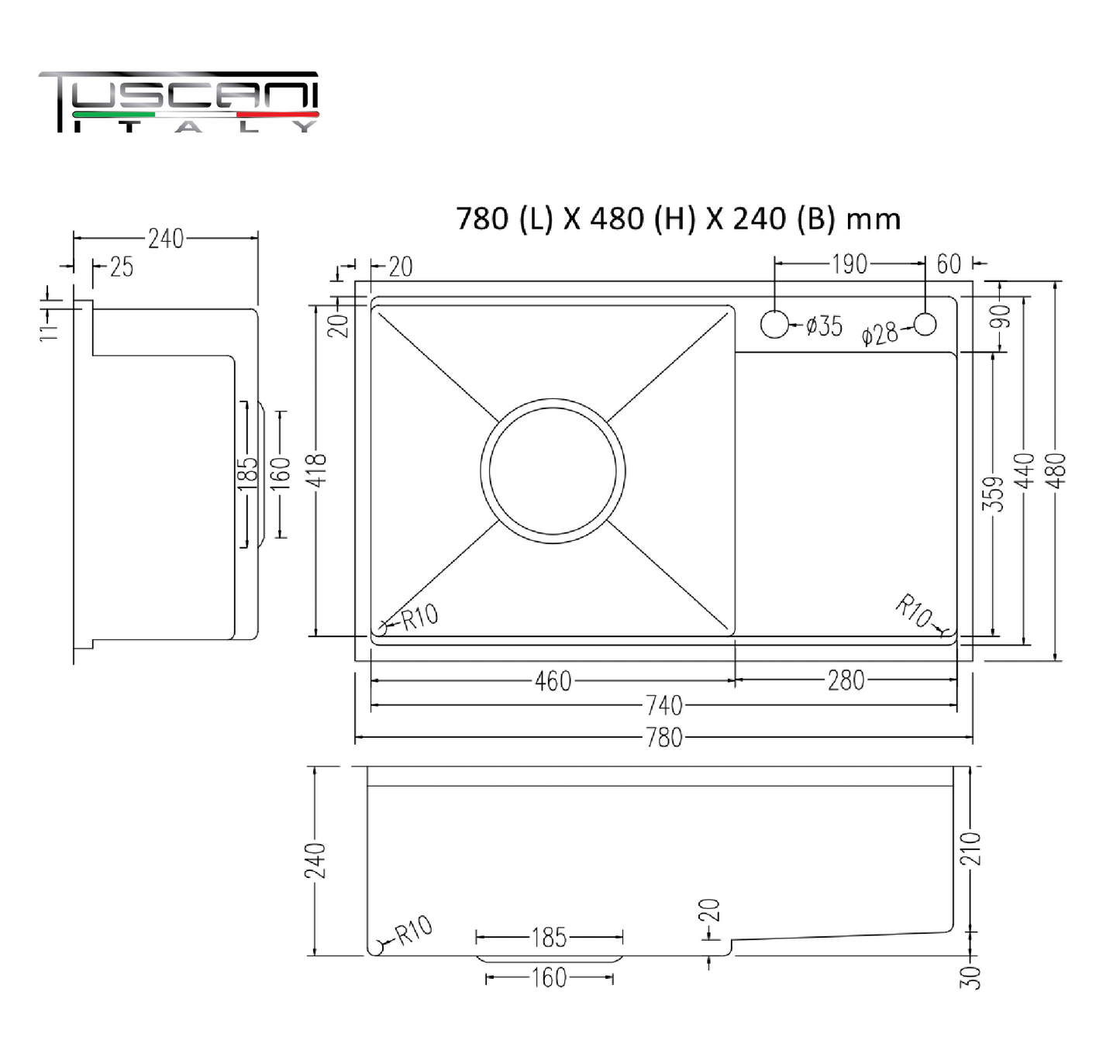 K7848NS | K7848NB - Under-Mount Use Kitchen Sink