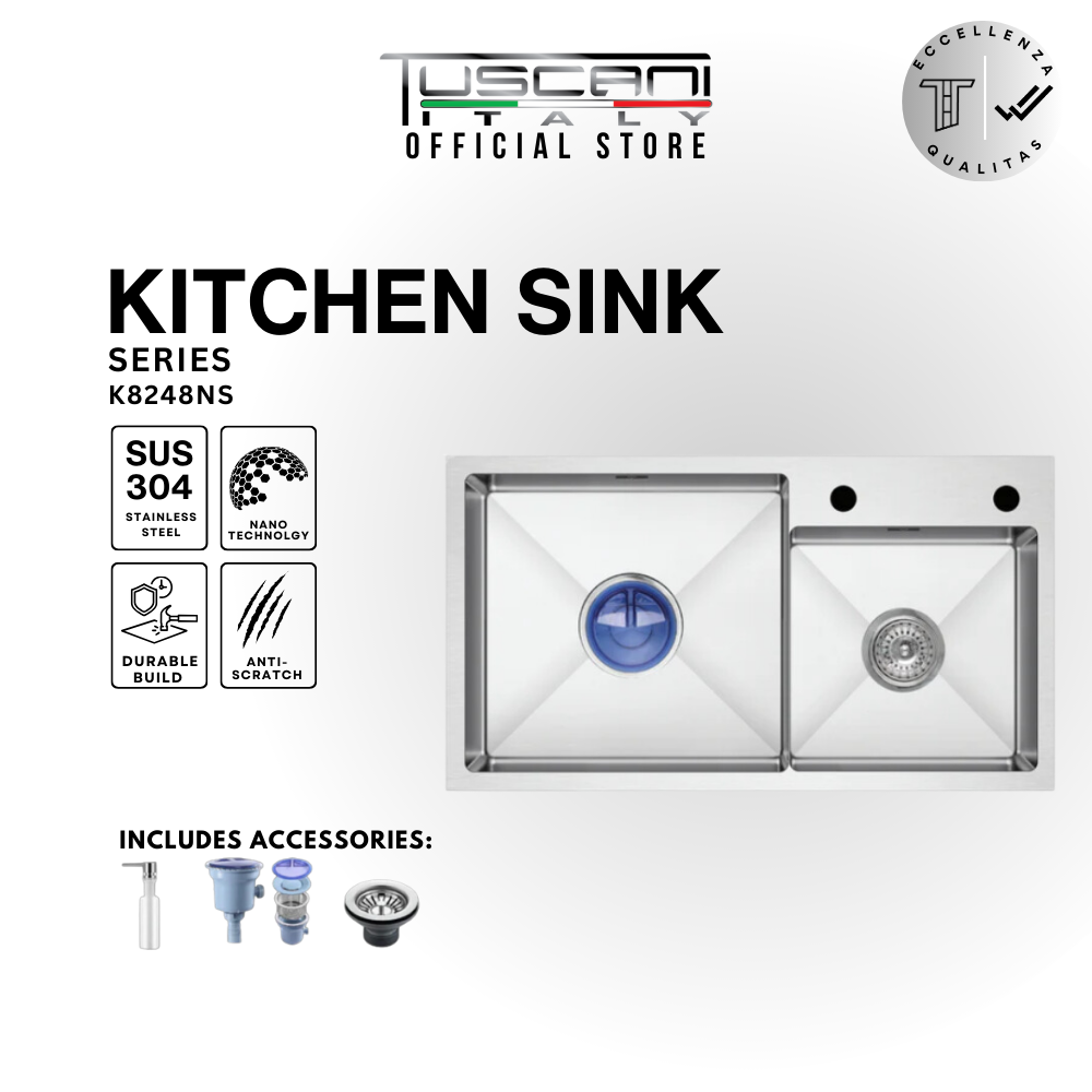 K8248NS Top & Under-Mount Use Kitchen Sink