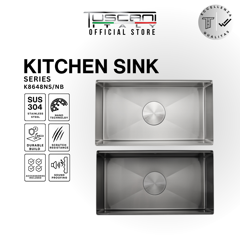 K8648N Top & Under-Mount Use Kitchen Sink