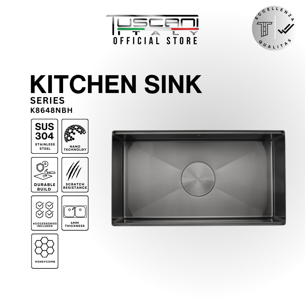 K8648NBH Top & Under-Mount Use Kitchen Sink