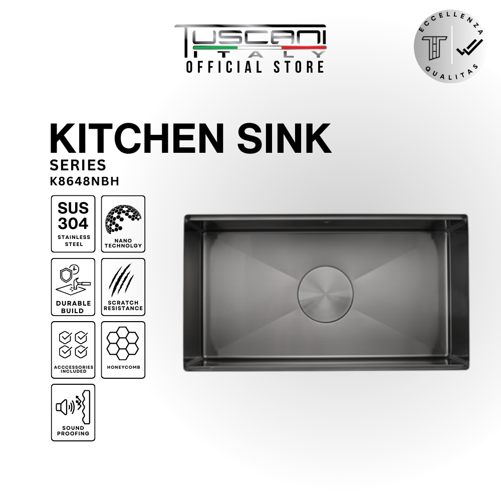 K8648NBH Top & Under-Mount Use Kitchen Sink