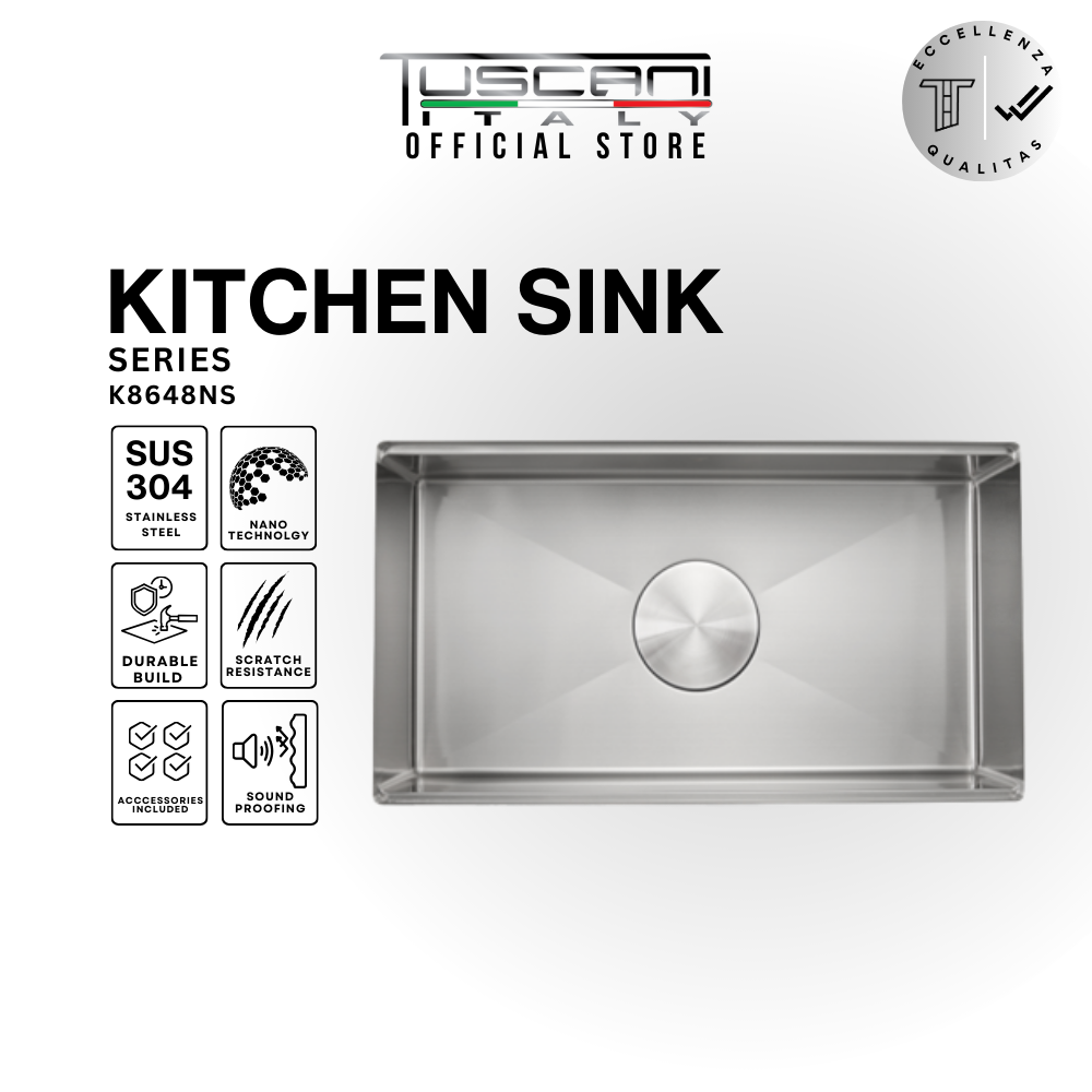 K8648N Top & Under-Mount Use Kitchen Sink