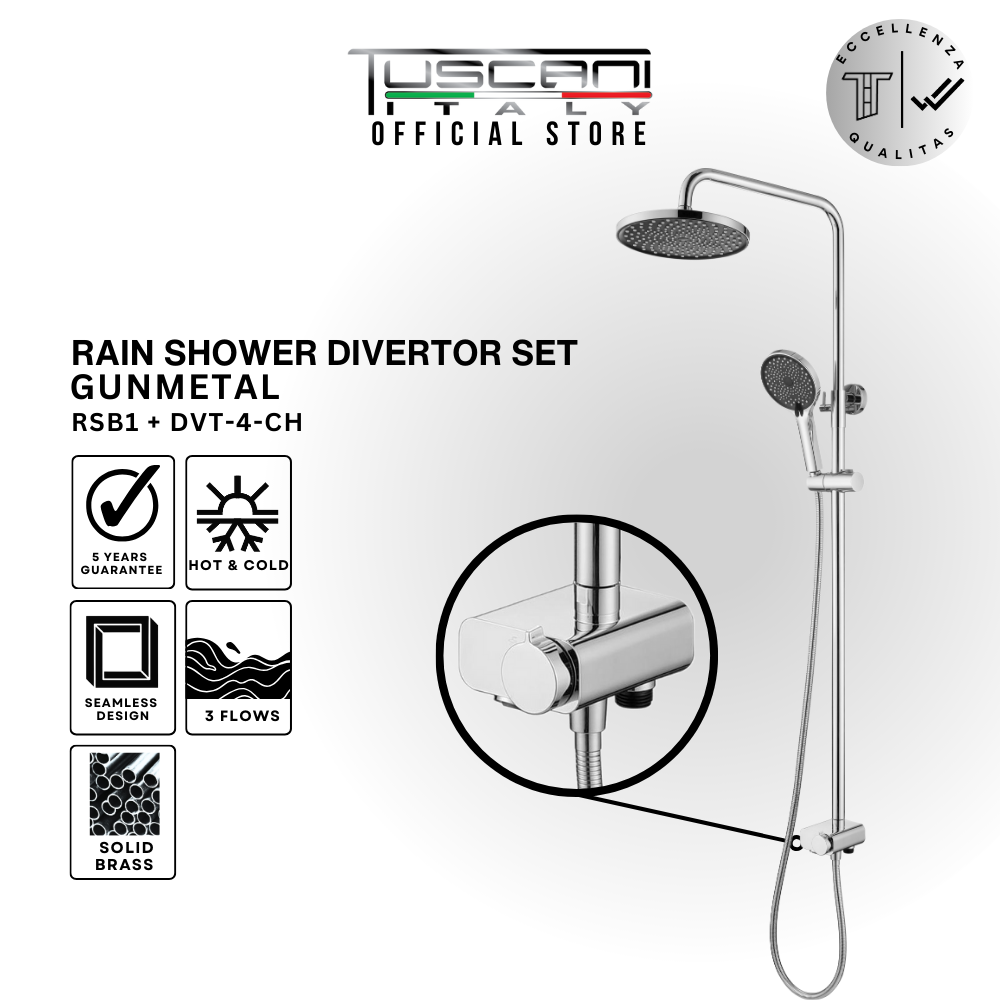 RSB1-DVT4-CH/GM - For Instant Heater Rain shower Set