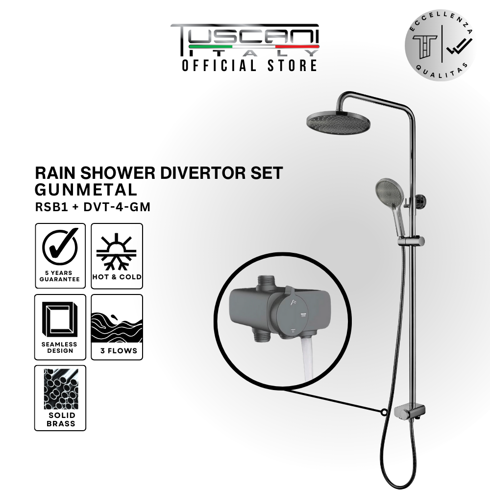 RSB1-DVT4-CH/GM - For Instant Heater Rain shower Set