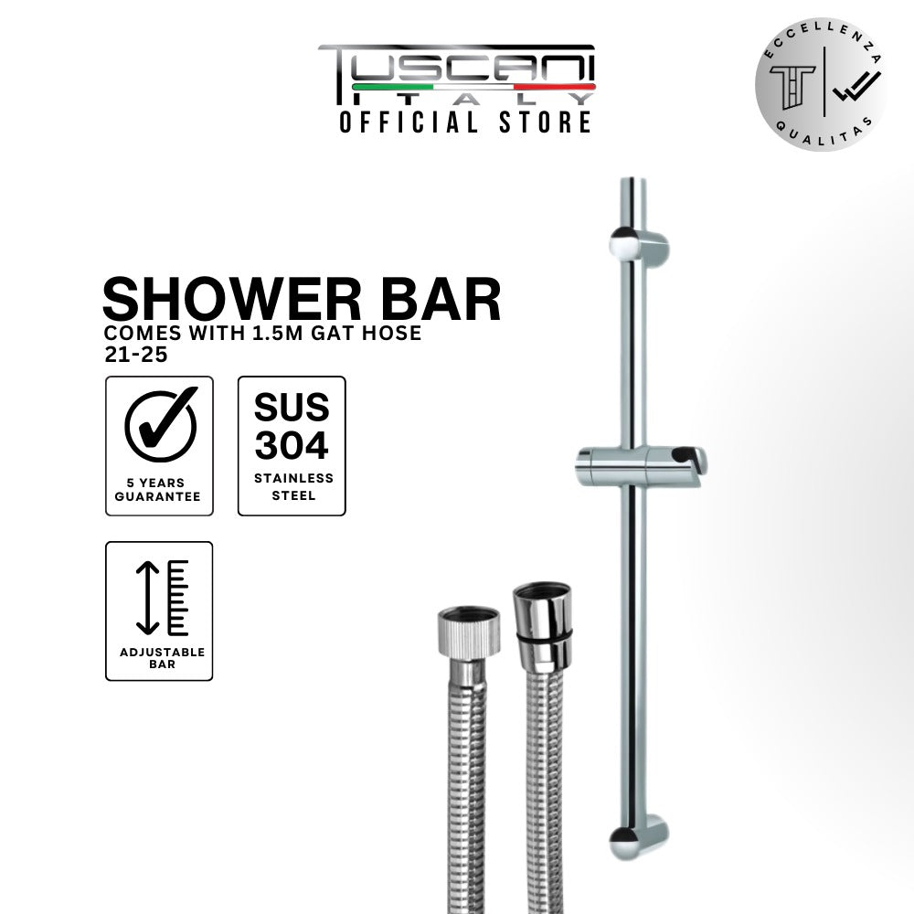 SS21-25 + 1.5m GAT - Shower Bar & Hose