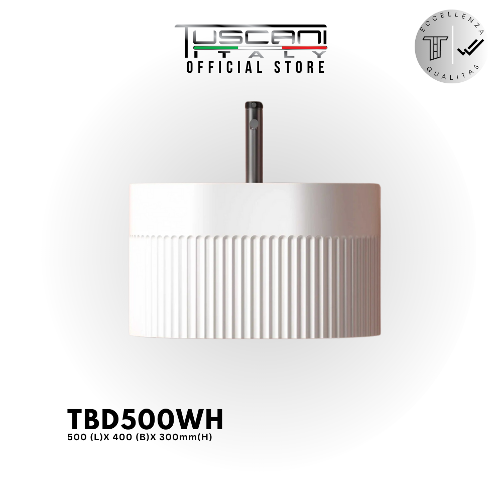 TBD500WH - White - Wall Mounted Basin