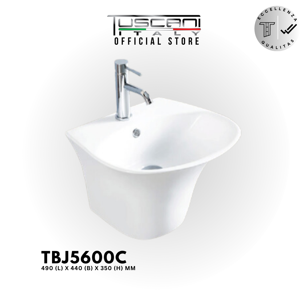 TBJ5600C - White - Wall Mounted Basin