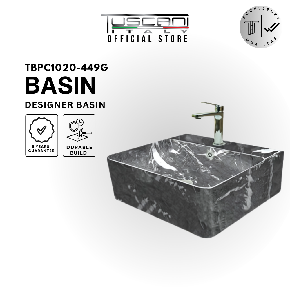 TBP1020-449W | TBP1020-449G - Marble Design Wall / Deck Basin