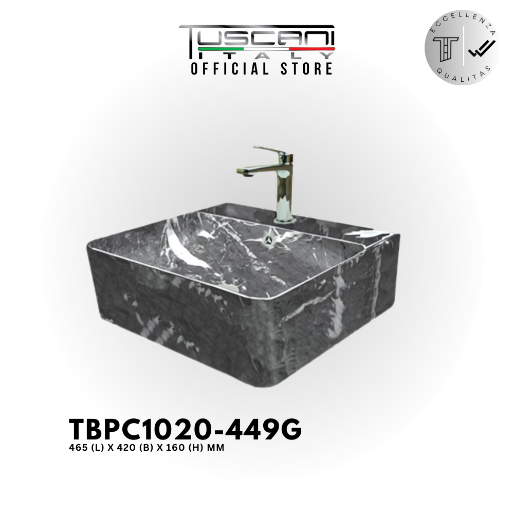TBP1020-449W | TBP1020-449G - Marble Design Wall / Deck Basin