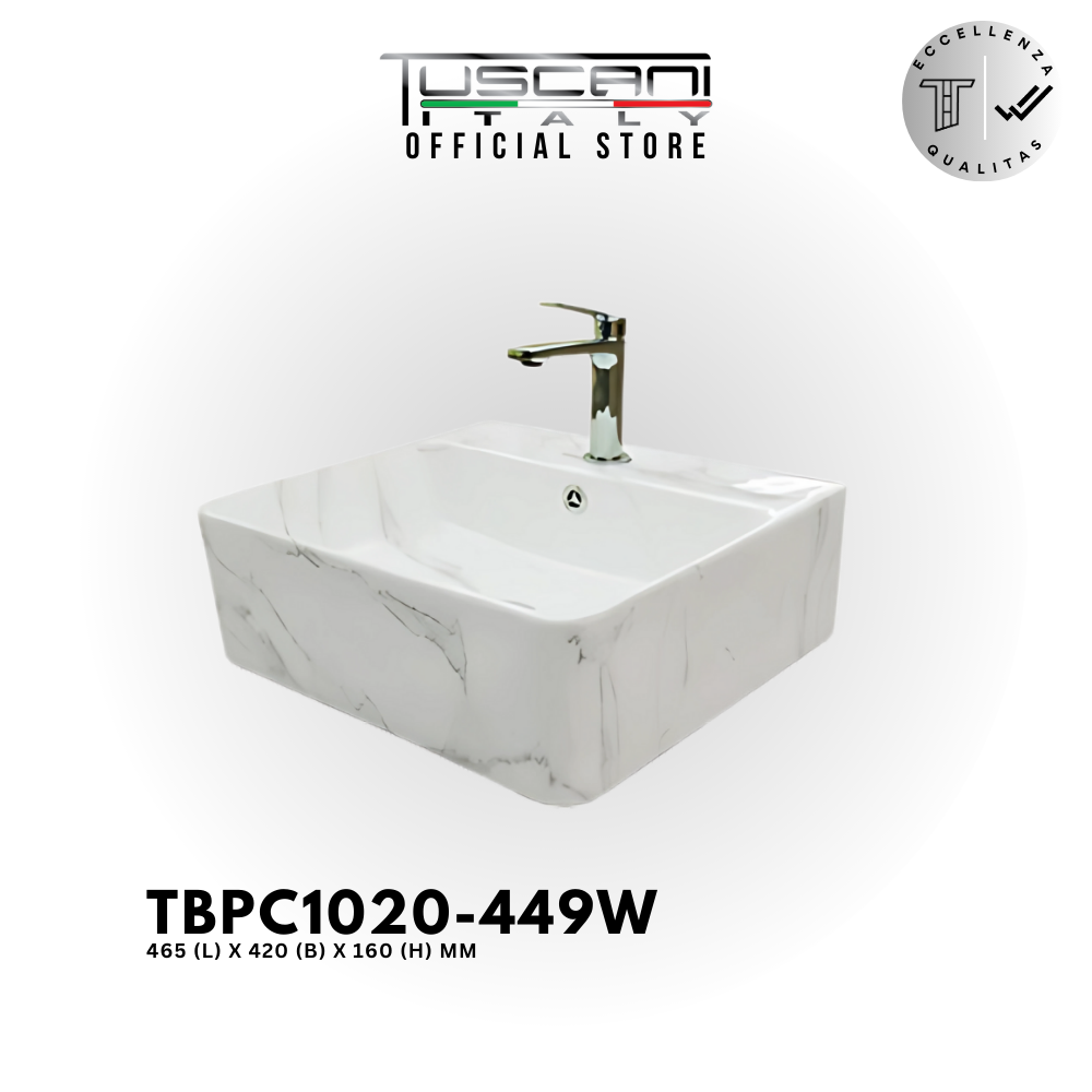 TBP1020-449W | TBP1020-449G - Marble Design Wall / Deck Basin