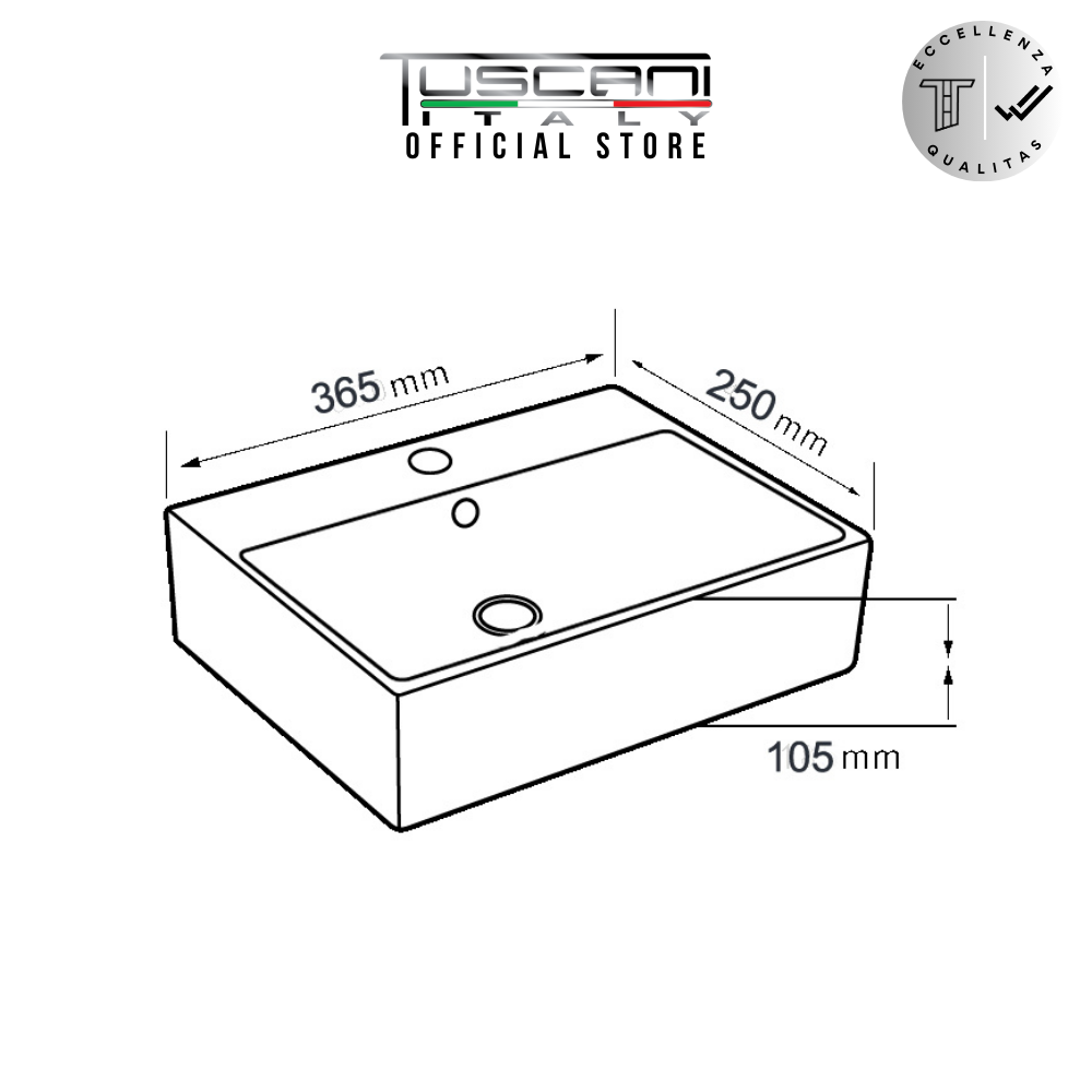 TBW301W - White - Wall / Deck Basin