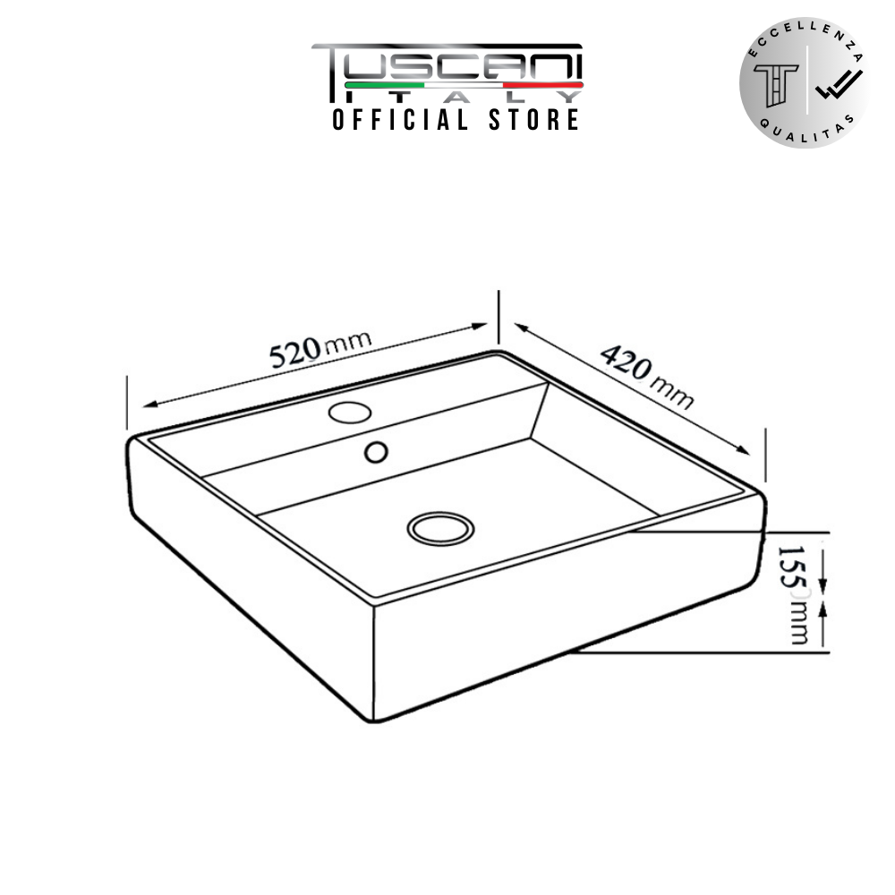 TBW450W - White Wall / Deck Basin