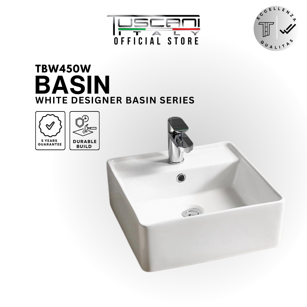 TBW450W - White Wall / Deck Basin