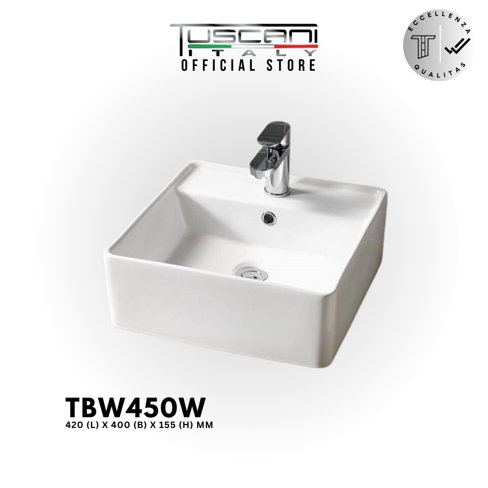 TBW450W - White Wall / Deck Basin