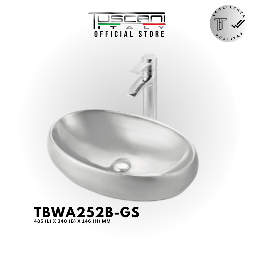 Tuscani TBWA252B-GS | TBWA252B-GG - Deck Mounted Designer Basin