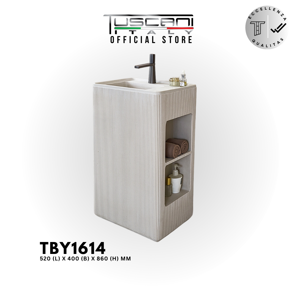 TBY1614 - Rectangular Line Pedestal Basin