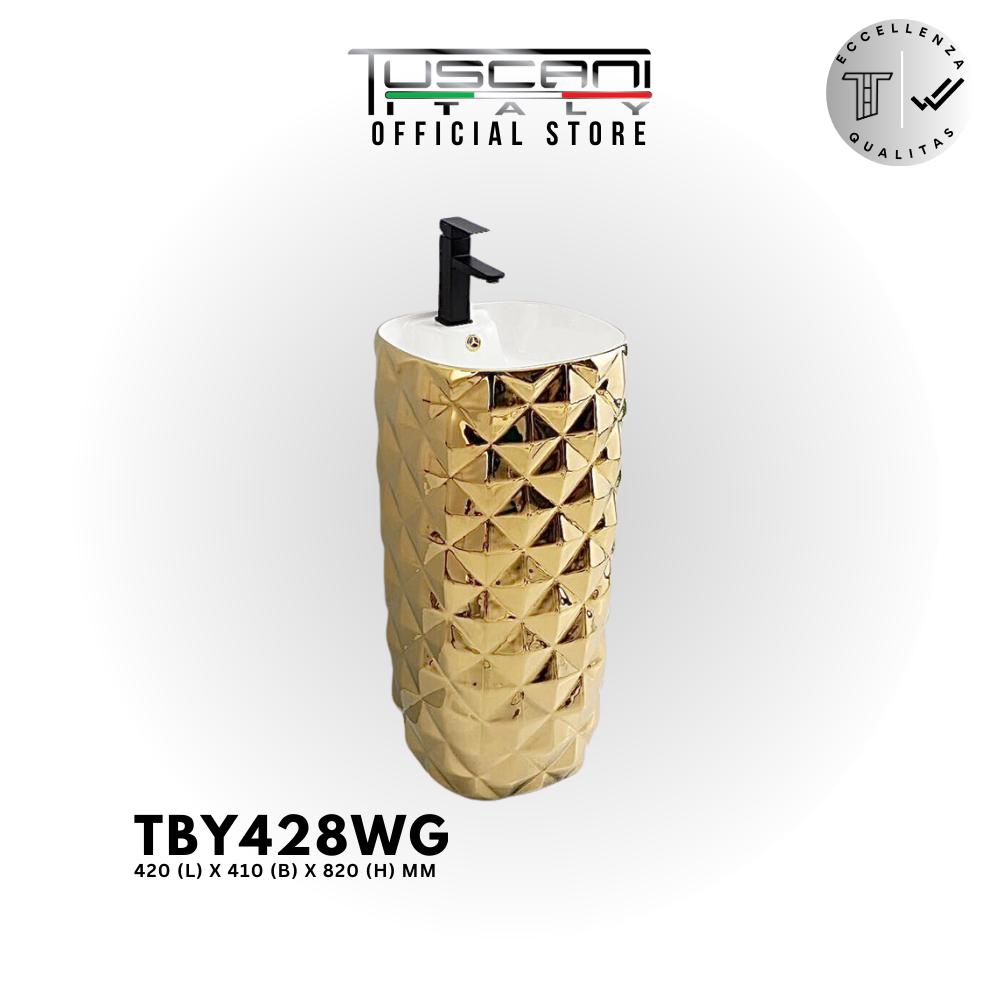 TBY428WG - Gold Pedestal Basin