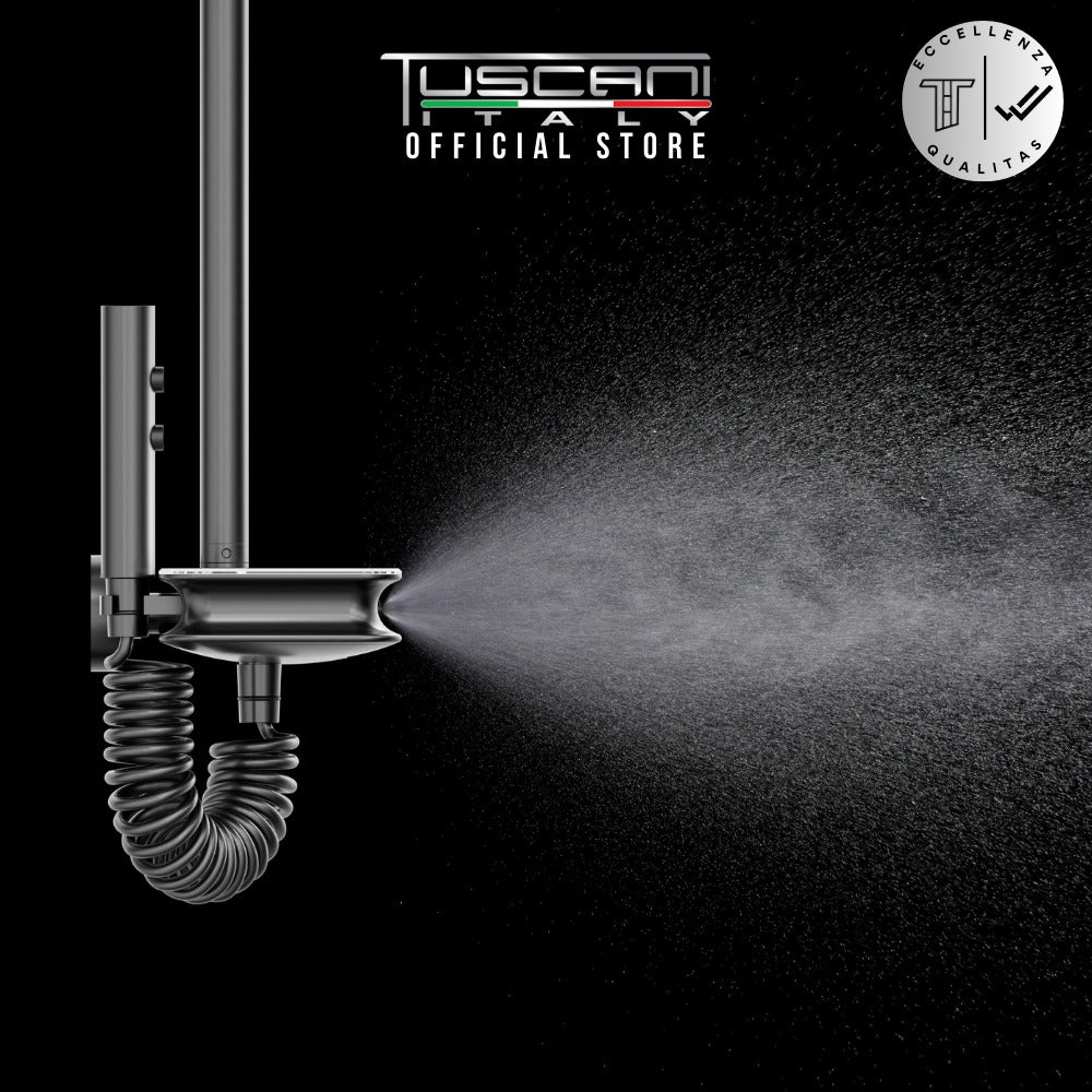TC109GM - Gun Metal Rain Shower Set