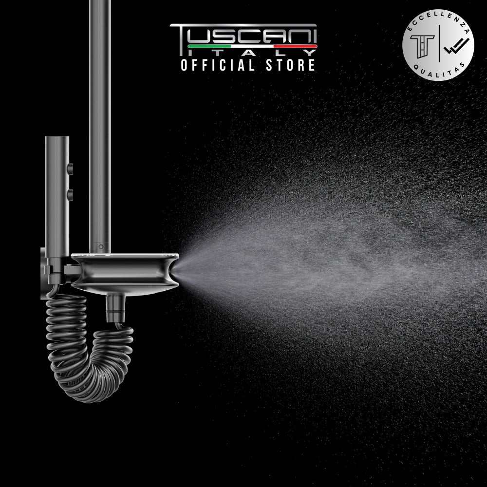TC109GM - Gun Metal Rain Shower Set