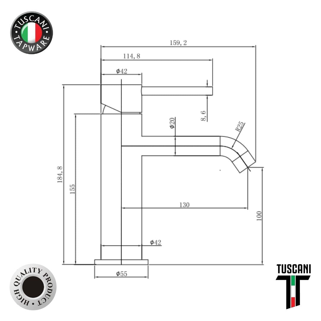 TD102 - Rose Gold Basin Mixer