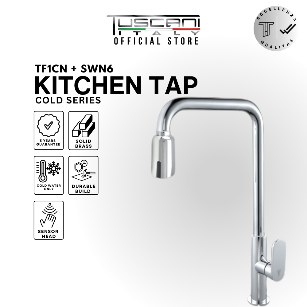 Tuscani TF1CN - Fabiana Series Kitchen Cold Tap - Cold Taps