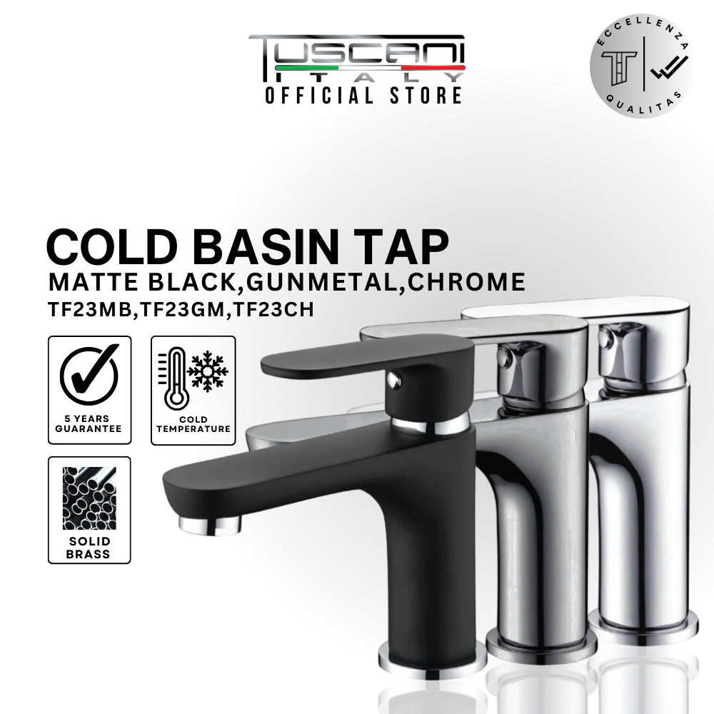 Tuscani TF23C | TF23GM | TF23MB - Fabiana Series - Basin Cold Tap