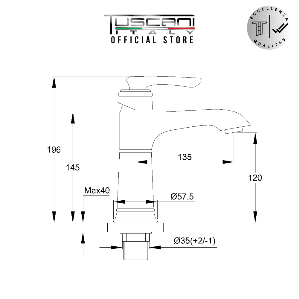 TG102 - Gold Series Basin Mixer