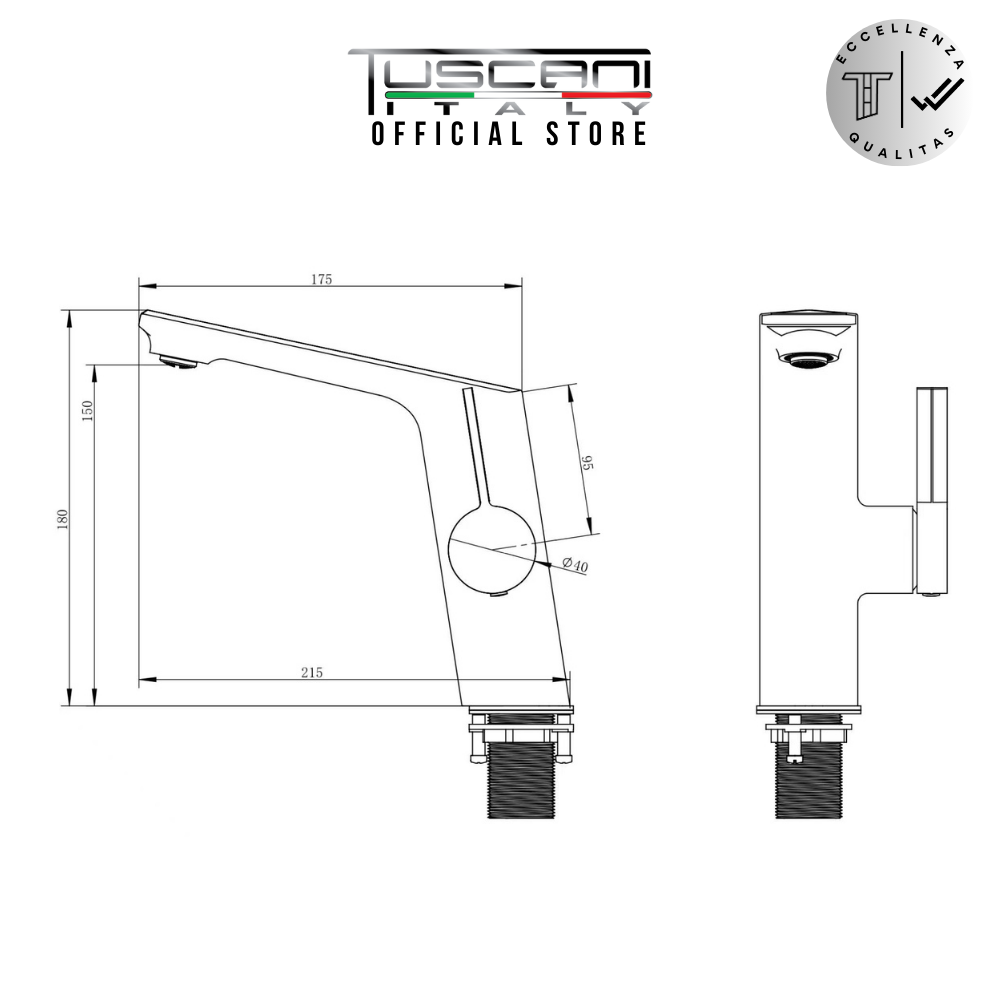 TH102- Heria Series Bathroom Mixer