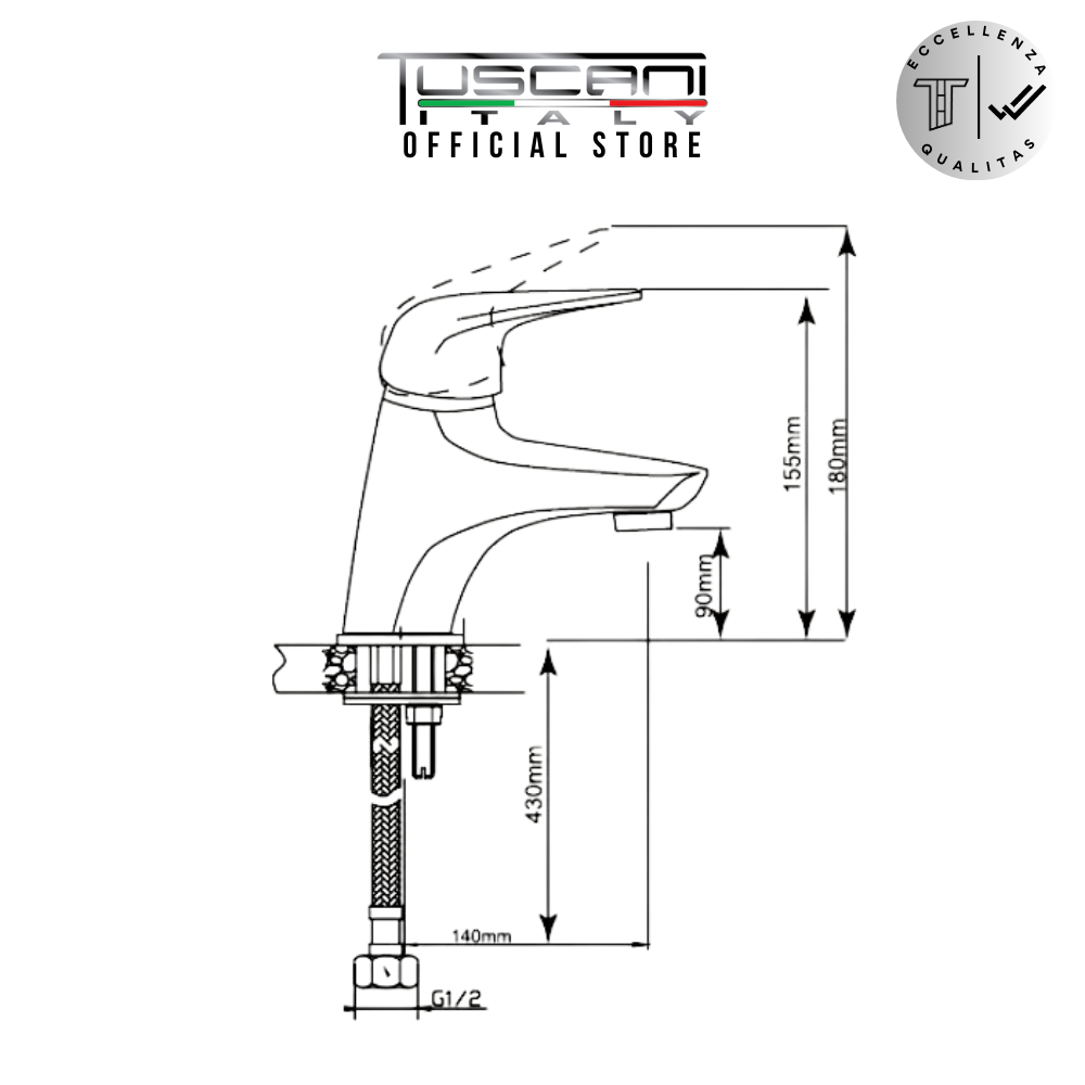 TIM102 - Impressa Series Basin Mixer