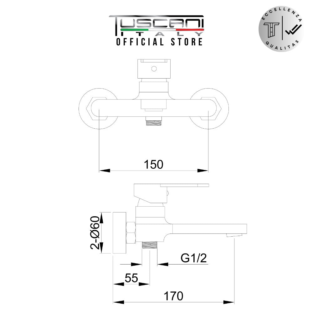 TJ103-1CH - Jivani Series - Bath & Shower Mixer